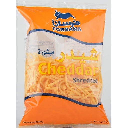 Forsana Shredded Yellow Cheddar Cheese 200g 