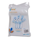 Jana Plastic Forks Deluxe White 100 Pcs [PS061]