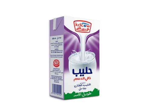 حليب خالي الدسم طويل الأمد 250 مل 