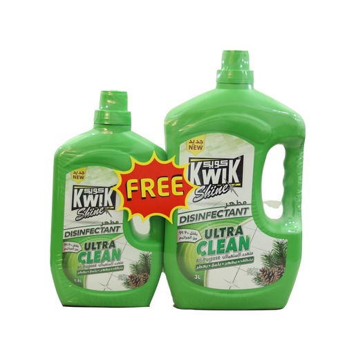 Kwik Ultra Clean Pine 3 Ltr+1.5 Ltr Free 