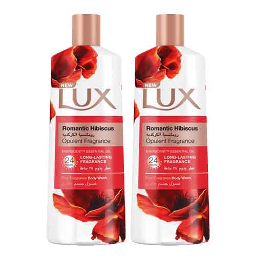 Lux Fine Fragrance Body Wash Romantic Hibiscus Special Offer 2 Pcs * 250 Ml 