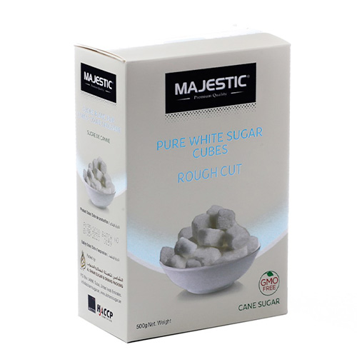Majestic White Sugar Cube Rough Cut 500 G 