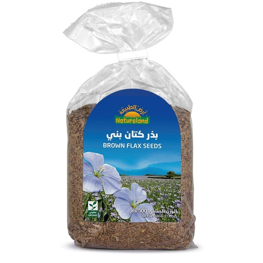 Natureland Organic Brown Flax Seeds 500 Gm [Poland]