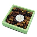 Organic Mixed Dates Box with Cream and saffron 