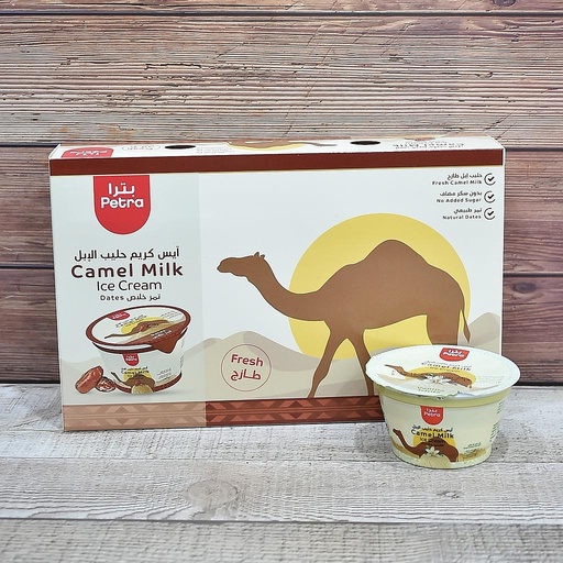 Petra Fresh Camel Milk Ice Cream Dates 150 Ml  [Kuwait]