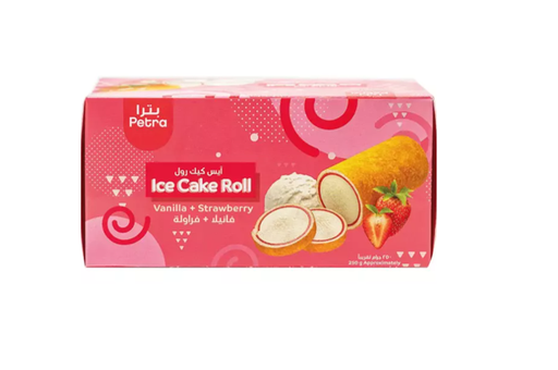 Petra Ice Cream Roll Vanilla & Strawberry [Kuwait]