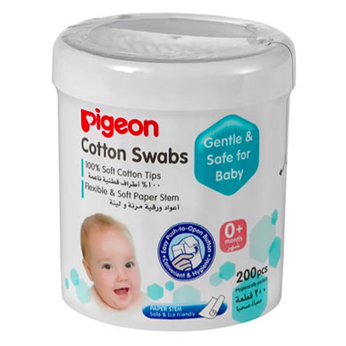 Pigeon Cotton Swabs Thin Stem 200 Pcs 