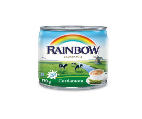 Rainbow Vitamin D Evaporated Milk Cardomom 170G 