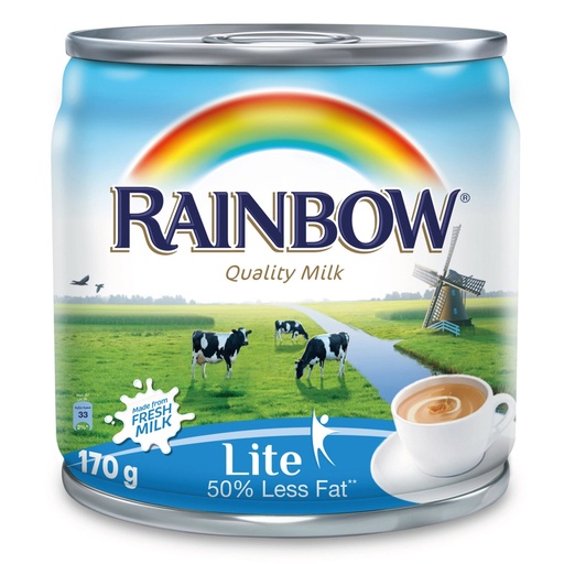 Rainbow Lite Evaporated Milk, 170g 