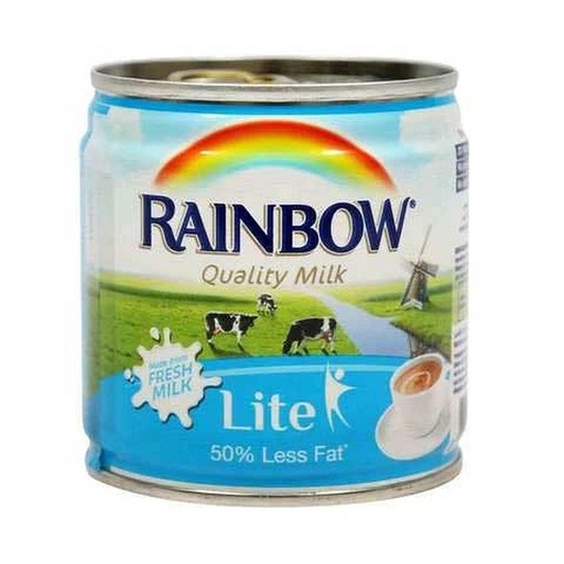 Rainbow Vitamin D Evaporated Milk Lite 170G 
