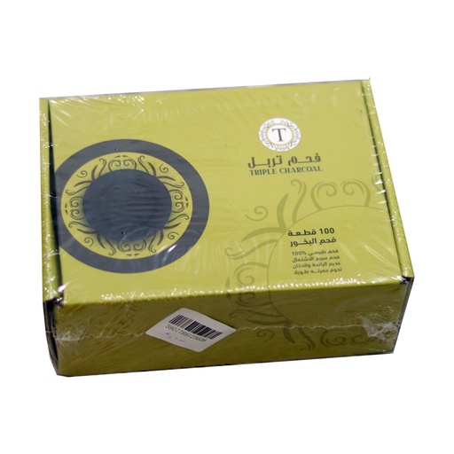 فحم تربل وسط عدد 100 قطعة 