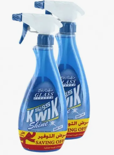 Kwik Glass Cleaner 500 Ml 2 Pcs Promo.  