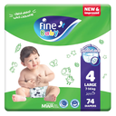 Fine Baby Diapers Mega Large, 74 Diapers 