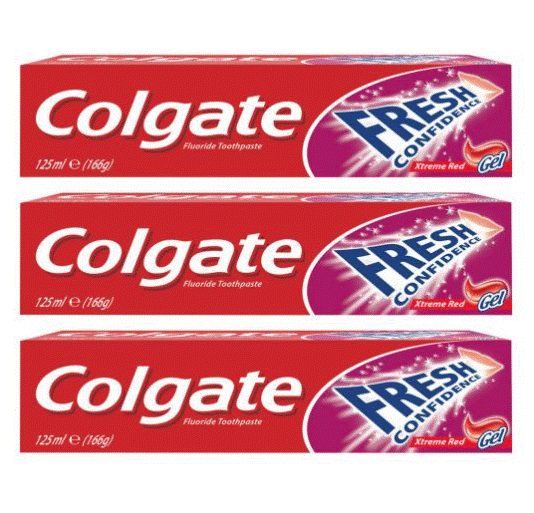 Colgate Fresh Confidence Toothpaste Red 3X125 Ml @Spl Offer 