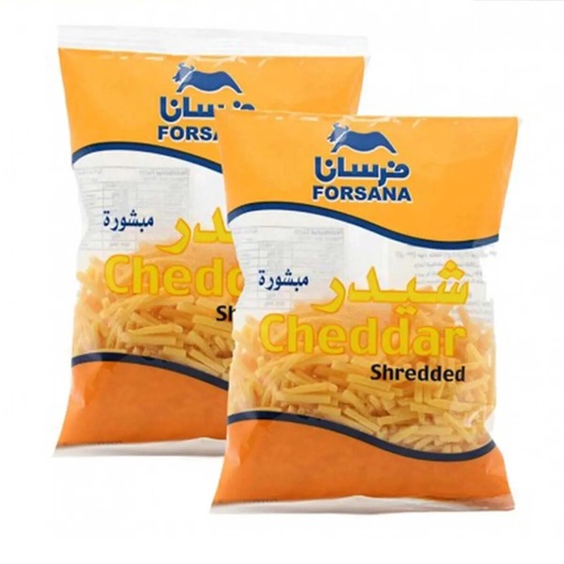 Forsana Cheddar Shredded Cheese Yellow 2x200g 