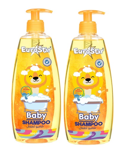 Euro Star Baby Shampoo 500 Ml (Pump) 2 Pcs 