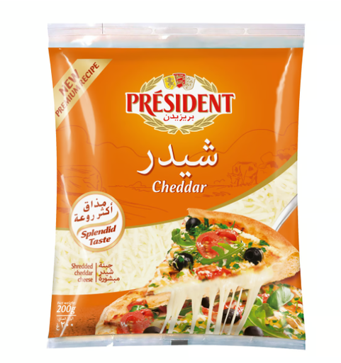 President Shredded (Mozzarella + Cheddar ) 200 G 