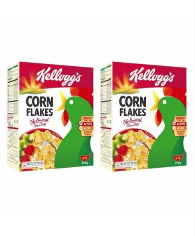 Kellogg's The Original Corn Flakes Cereals 375g x Pack of 2 