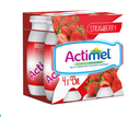 Actimel Strawberry Dairy Drink Yoghurt 93ml x Pack of 4 