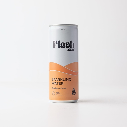 Flash Soda Sparkling Water Raspberry Flavor 250Ml 