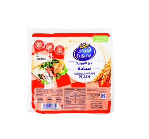 L'usine Plain Tortilla Wraps 6 pcs 240 Gm 