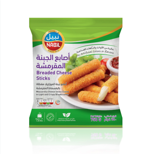 Nabil Mozzarella Stick Breaded 750 gm 