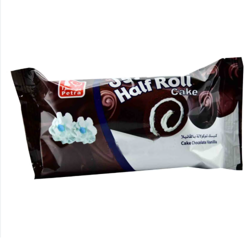 Petra Half Roll Cake Chocolate Vanilla 85 Gm 