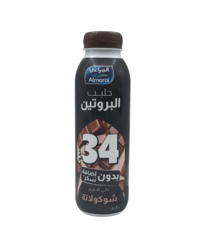 المراعي حليب بروتين خالي الدسم فراولة وموز 400 جرام 