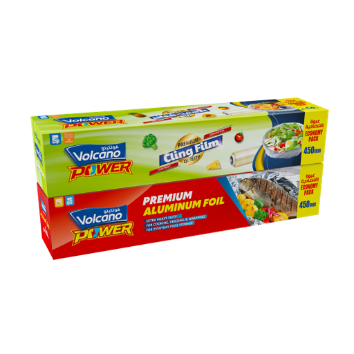 Volcano Cling Film & Aluminium Foil 450mm* 500Ft 